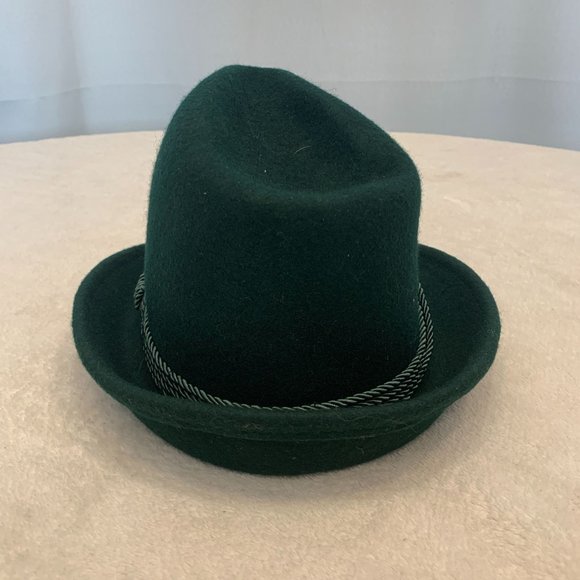 Oktoberfest Alpine Style hat 100% Wool Green 54cm - Picture 3 of 10